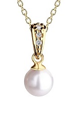 very nice 6mm cultured pear baby necklace